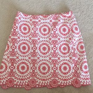 Petite Red flower skirt